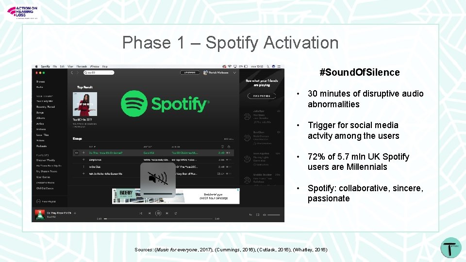 Phase 1 – Spotify Activation #Sound. Of. Silence • 30 minutes of disruptive audio