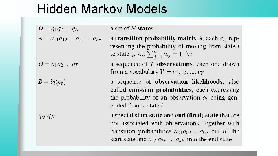 Hidden Markov Models 