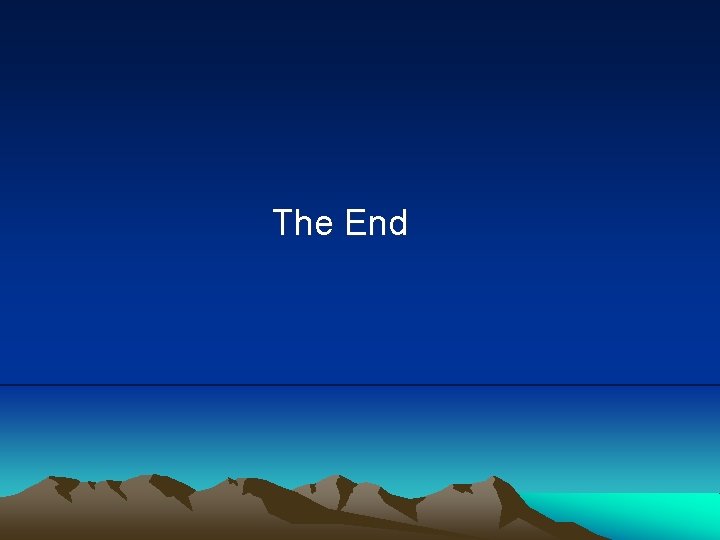 The End 