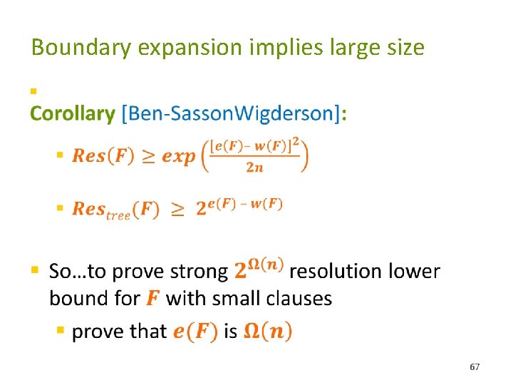Boundary expansion implies large size § 67 