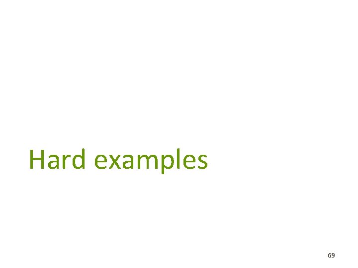 Hard examples 69 