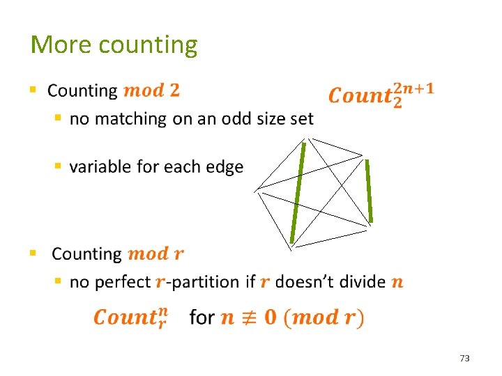 More counting § � � 73 