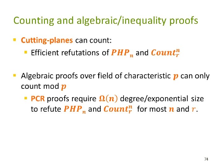 Counting and algebraic/inequality proofs § 74 