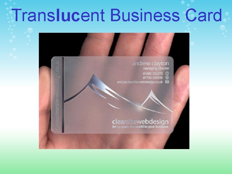 Translucent Business Card 