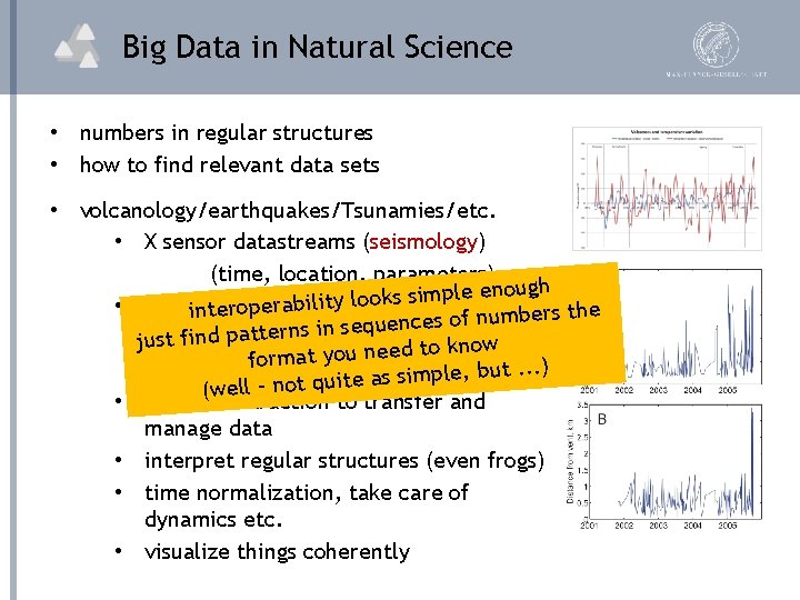 Big Data in Natural Science • numbers in regular structures • how to find