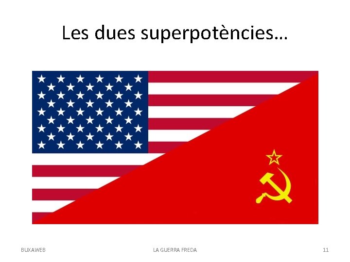 Les dues superpotències… BUXAWEB LA GUERRA FREDA 11 