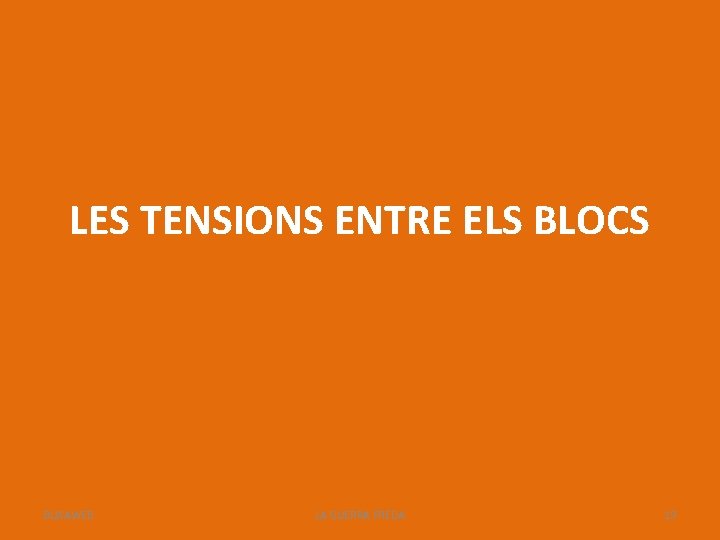 LES TENSIONS ENTRE ELS BLOCS BUXAWEB LA GUERRA FREDA 19 