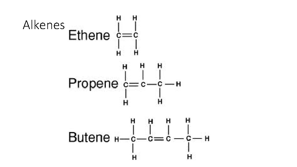Alkenes 