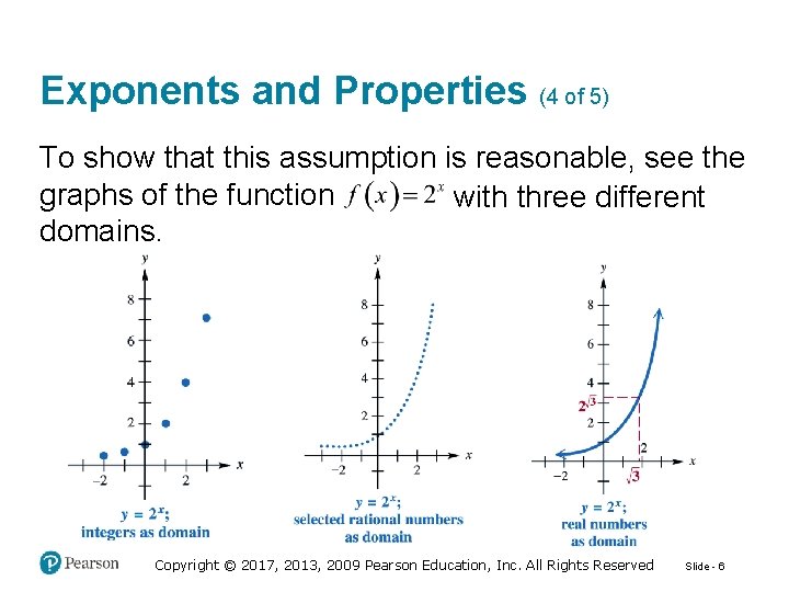 Exponents and Properties (4 of 5) To show that this assumption is reasonable, see