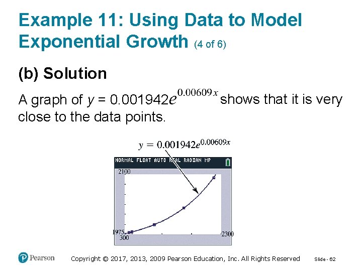 Example 11: Using Data to Model Exponential Growth (4 of 6) (b) Solution A