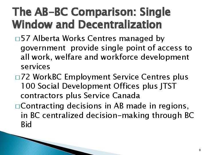Federalism in Action The Devolution of Canadas Public