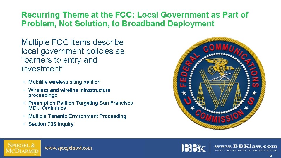 Recurring Theme at the FCC: Local Government as Part of Problem, Not Solution, to
