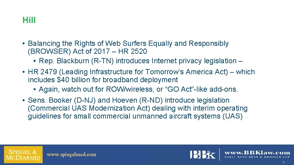 Hill • Balancing the Rights of Web Surfers Equally and Responsibly (BROWSER) Act of