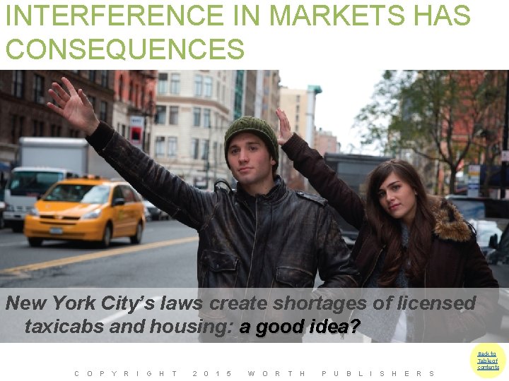 INTERFERENCE IN MARKETS HAS CONSEQUENCES New York City’s laws create shortages of licensed taxicabs