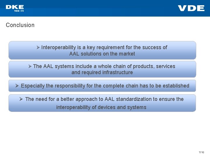 Conclusion Ø Interoperability is a key requirement for the success of AAL solutions on