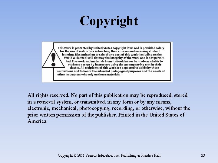 Copyright All rights reserved. No part of this publication may be reproduced, stored in Copyright All rights reserved. No part of this publication may be reproduced, stored in