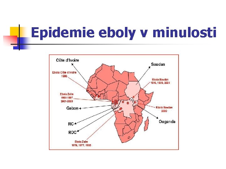 Epidemie eboly v minulosti 