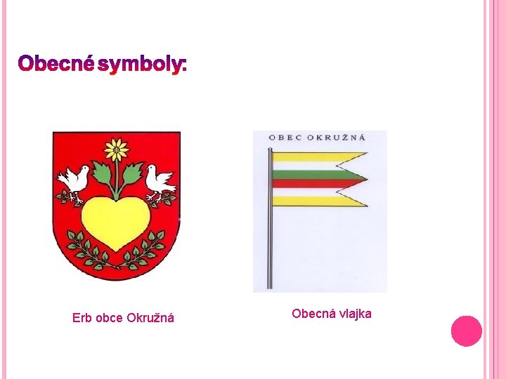 Erb obce Okružná Obecná vlajka 