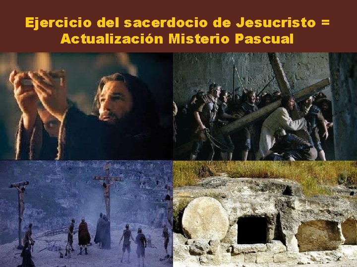 Ejercicio del sacerdocio de Jesucristo = Actualización Misterio Pascual 