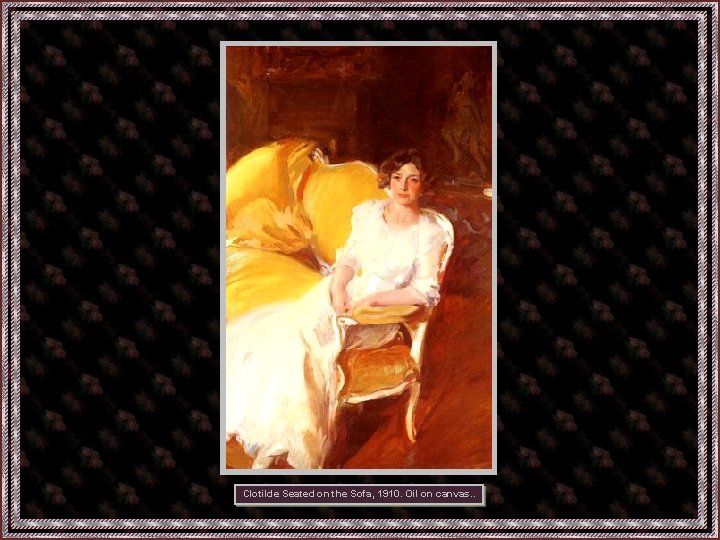 Clotilde Seated on the Sofa, 1910. Oil on canvas. . Por Anabela 