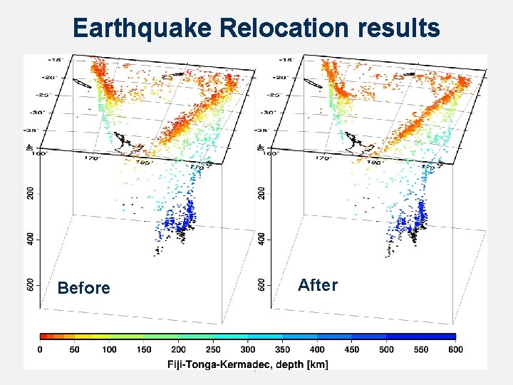 Earthquake Relocation results After Before ESC 2012, Moscow 10 