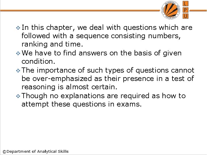 v In this chapter, we deal with questions which are followed with a sequence