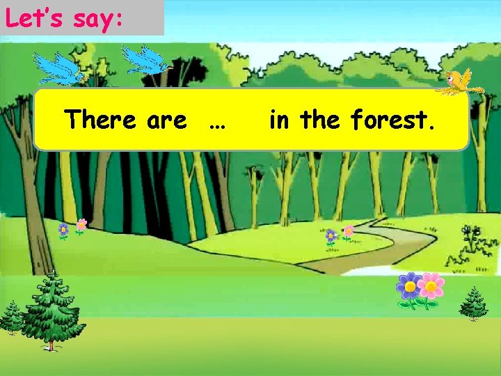 Let’s say: There are … in the forest. 