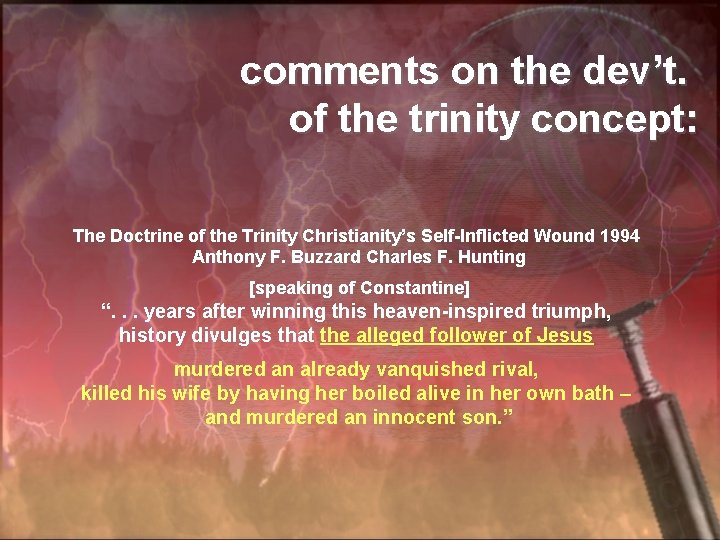 comments on the dev’t. of the trinity concept: The Doctrine of the Trinity Christianity’s