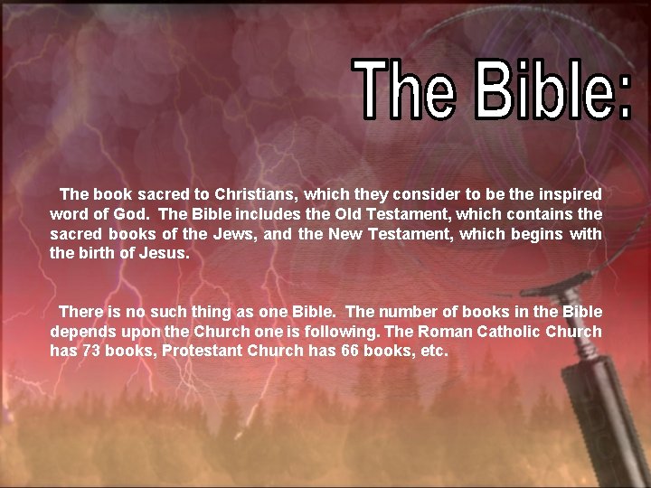 The book sacred to Christians, which they consider to be the inspired word of