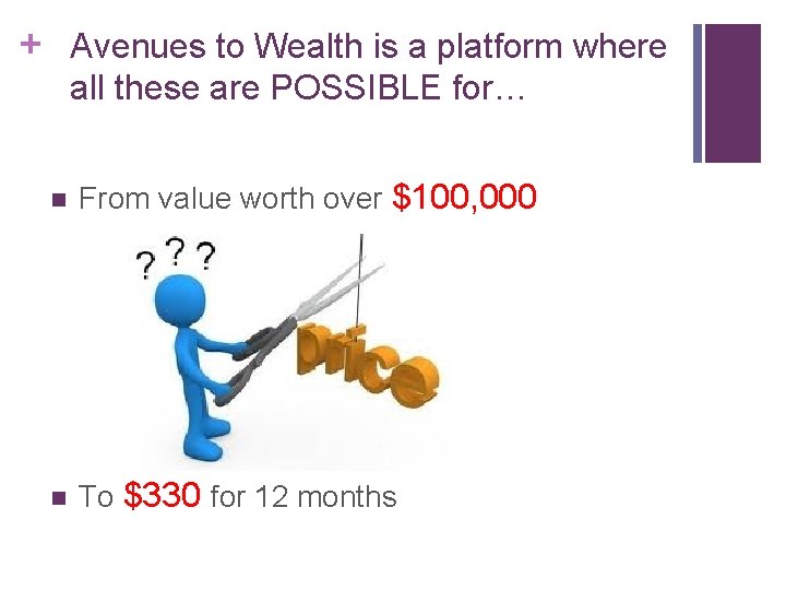 + Avenues to Wealth is a platform where all these are POSSIBLE for… n