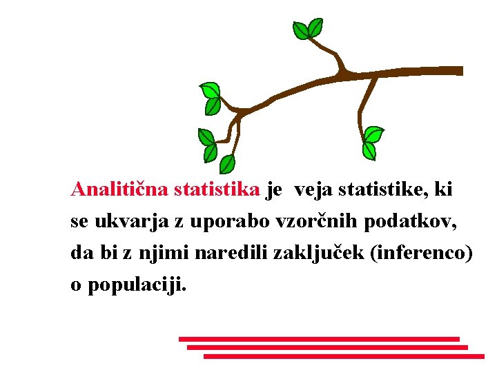 Analitična statistika je veja statistike, ki se ukvarja z uporabo vzorčnih podatkov, da bi