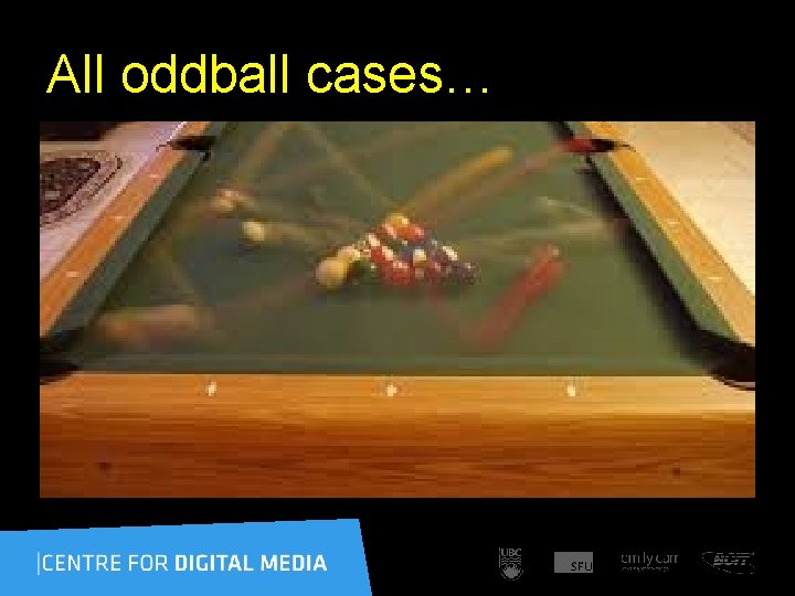 All oddball cases… 