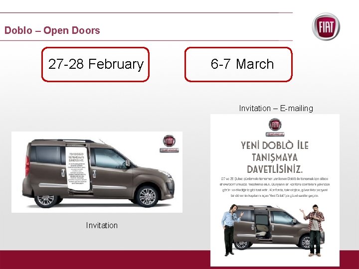 Doblo – Open Doors 27 -28 February 6 -7 March Invitation – E-mailing Invitation