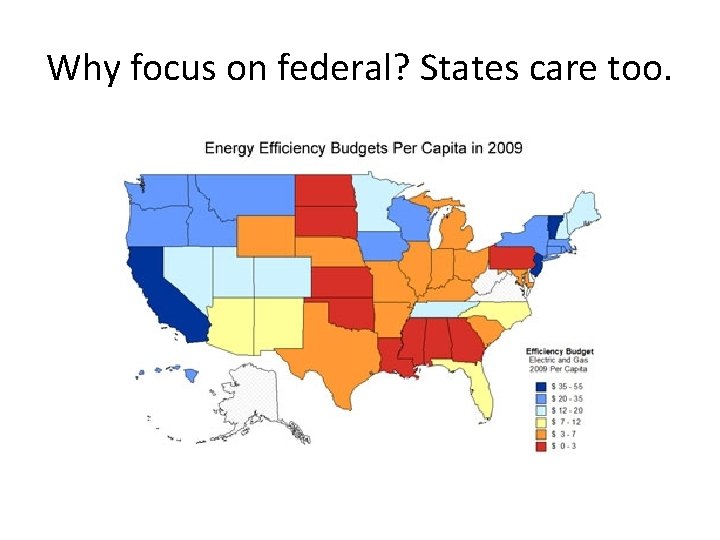 Why focus on federal? States care too. 