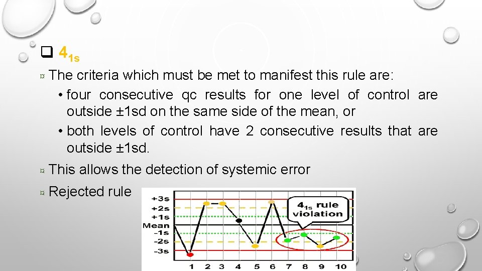 q 41 s ¤ The criteria which must be met to manifest this rule