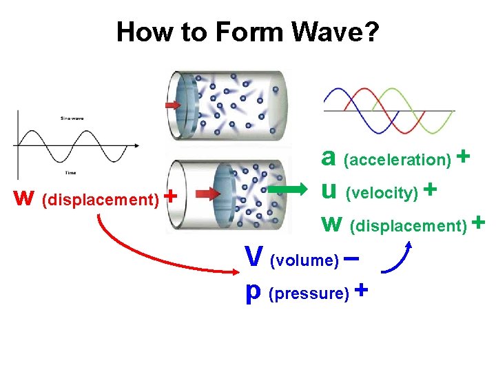 How to Form Wave? w (displacement) + a (acceleration) + u (velocity) + w How to Form Wave? w (displacement) + a (acceleration) + u (velocity) + w