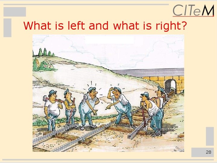 What is left and what is right? 28 