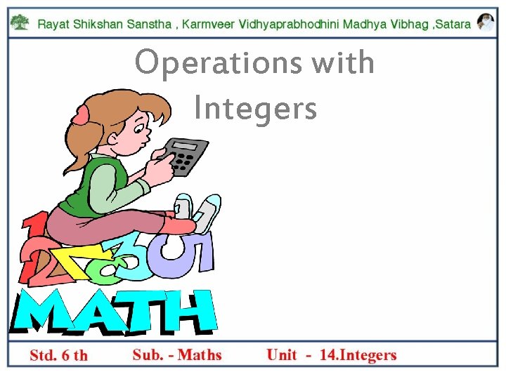 Operations with Integers 