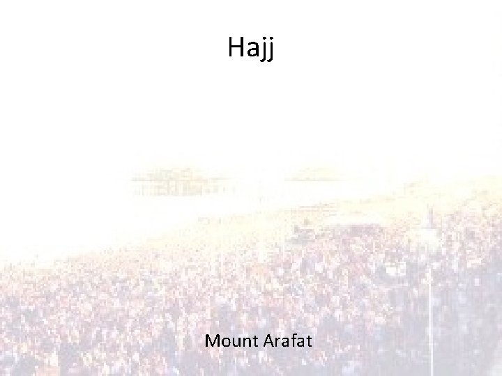 Hajj Mount Arafat 