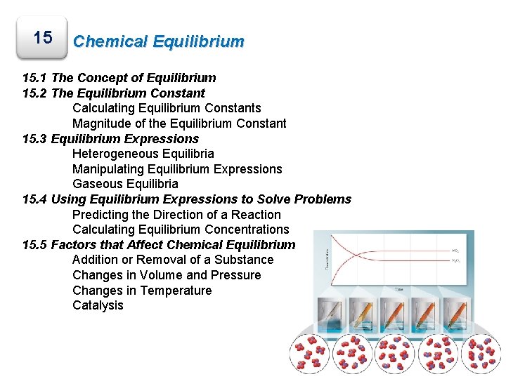 15 Chemical Equilibrium 15. 1 The Concept of Equilibrium 15. 2 The Equilibrium Constant