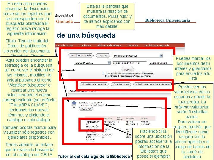 En esta zona puedes encontrar la descripción breve de los registros que se corresponden