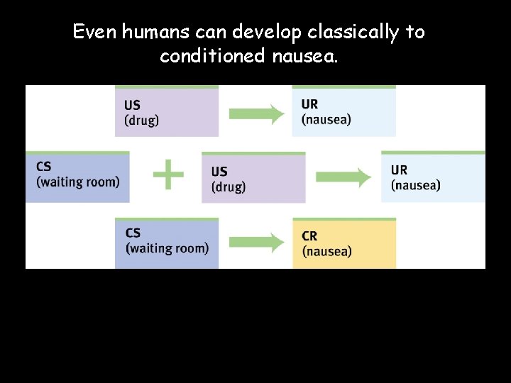 Even humans can develop classically to conditioned nausea. 