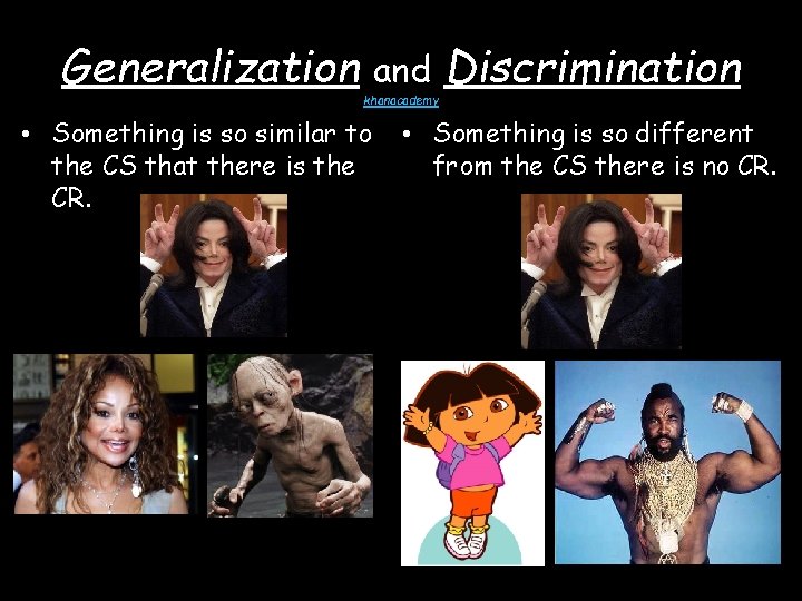 Generalization and khanacademy • Something is so similar to the CS that there is