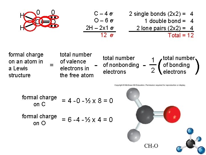 H H 0 C formal charge on an atom in a Lewis structure 0