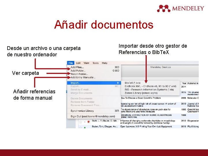 Añadir documentos Desde un archivo o una carpeta de nuestro ordenador Ver carpeta Añadir