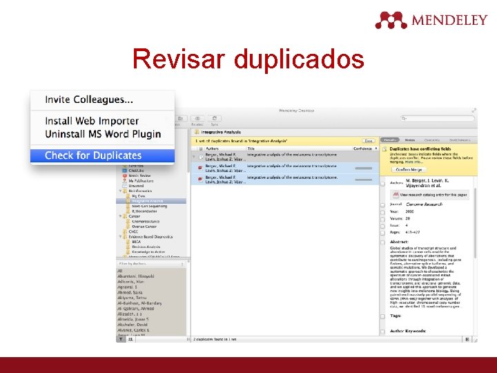 Revisar duplicados 