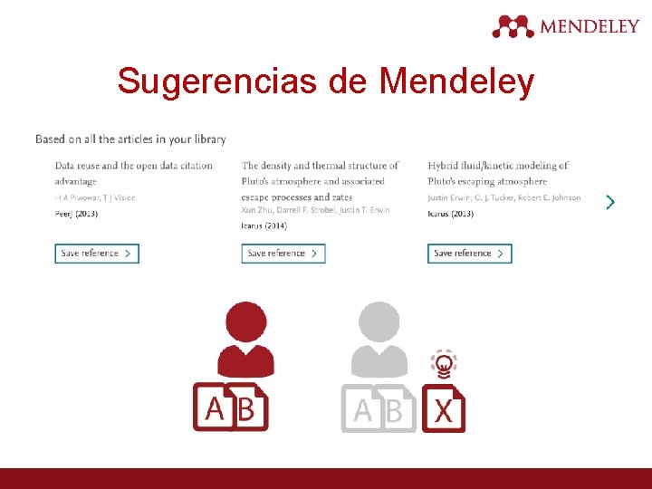 Sugerencias de Mendeley 