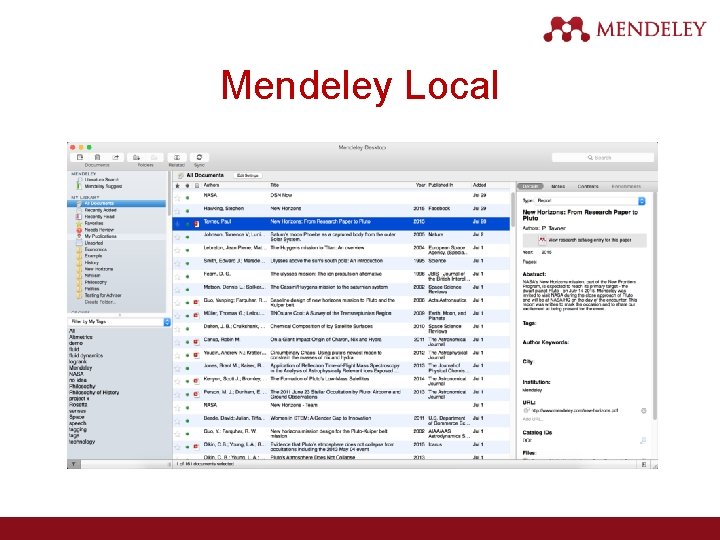 Mendeley Local 