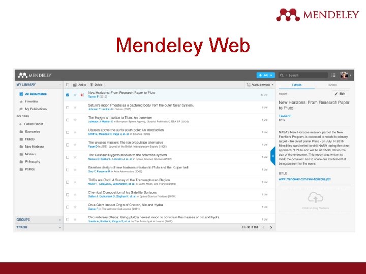 Mendeley Web 