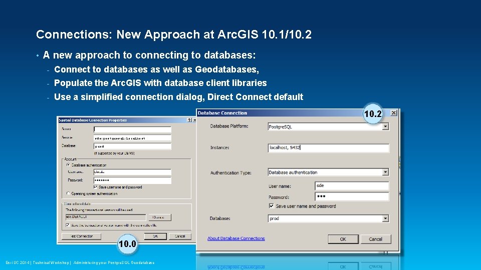 Connections: New Approach at Arc. GIS 10. 1/10. 2 • A new approach to Connections: New Approach at Arc. GIS 10. 1/10. 2 • A new approach to